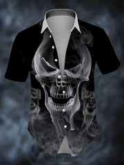 Men's Halloween Skull Short Sleeve Shirt