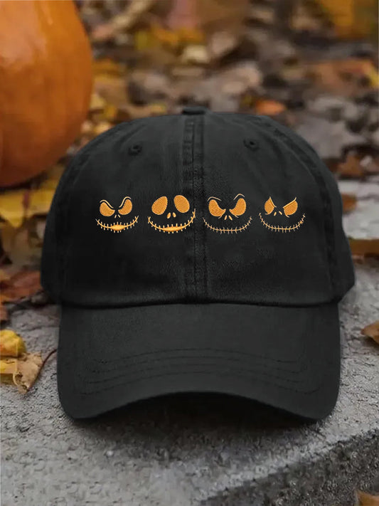 Unisex Halloween Jack-O-Lantern Print Hat