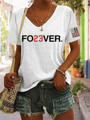 Women's In Memory Of No. 23 Printed Short-Sleeved T-Shirt