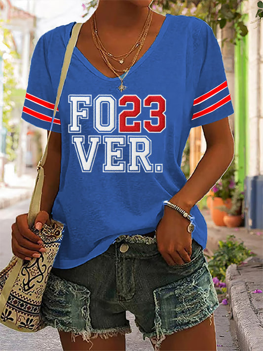 Women's In Memory Of No.23 V-neck T-shirt