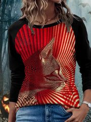 Women's Bloodstained Cat Long Sleeve T-Shirts