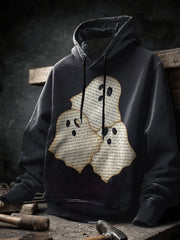 Men's Loose Halloween Printed Long Sleeve Sweatshirt Hoodie