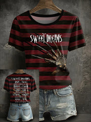 Women's Halloween Horror Nightmare Printed T-shirt