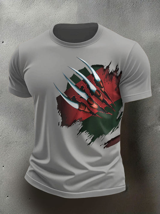Men's Halloween Horror Nightmare Printed T-shirt