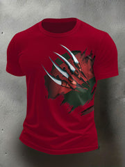 Men's Halloween Horror Nightmare Printed T-shirt