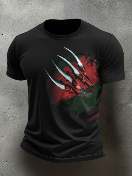 Men's Halloween Horror Nightmare Printed T-shirt