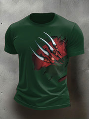 Men's Halloween Horror Nightmare Printed T-shirt