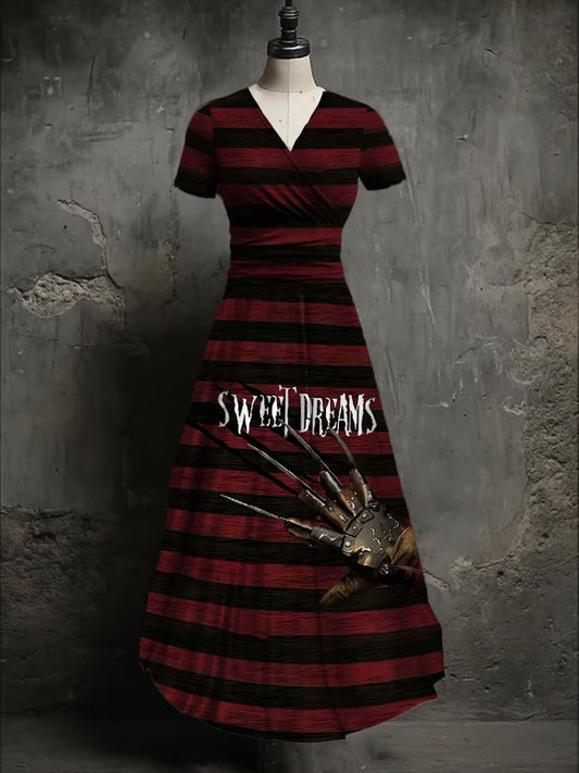 Women's Halloween Horror Nightmare Printed Dress