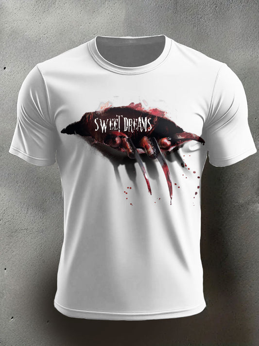 Men's Halloween Horror Nightmare Printed T-shirt