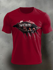 Men's Halloween Horror Nightmare Printed T-shirt