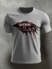 Men's Halloween Horror Nightmare Printed T-shirt