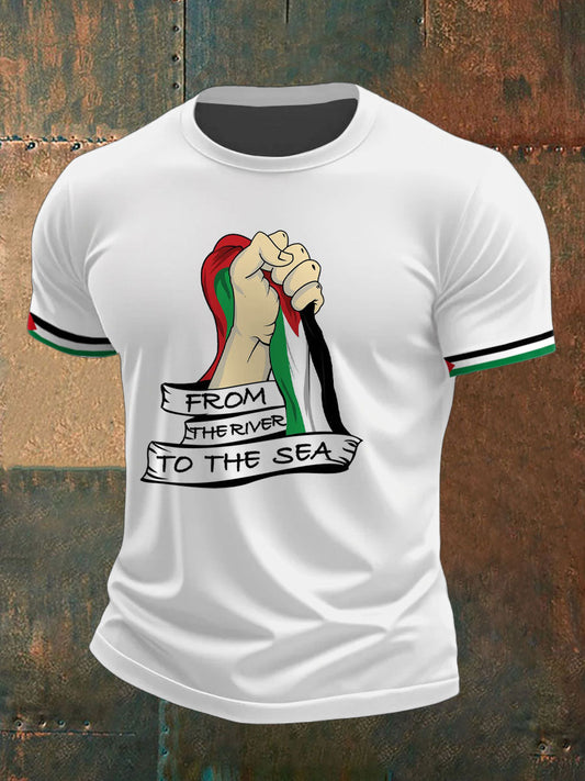 Men's Free Peace Printed T-shirt