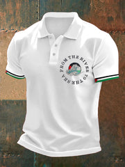 Men's Free Peace Printed Casual Tops