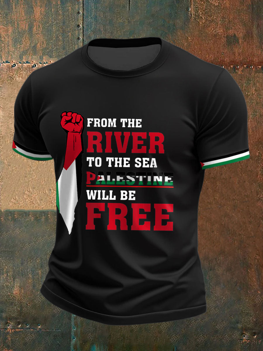 Men's Free Peace Printed T-shirt
