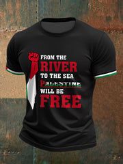 Men's Free Peace Printed T-shirt