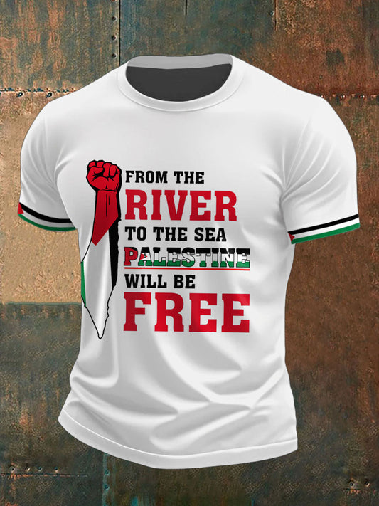 Men's Free Peace Printed T-shirt