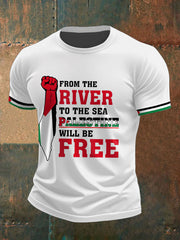 Men's Free Peace Printed T-shirt