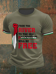 Men's Free Peace Printed T-shirt