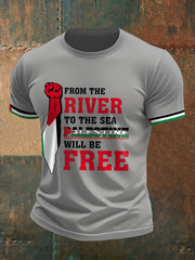 Men's Free Peace Printed T-shirt
