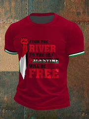 Men's Free Peace Printed T-shirt