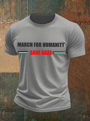 Men's Free Peace Printed T-shirt