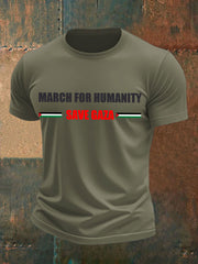 Men's Free Peace Printed T-shirt
