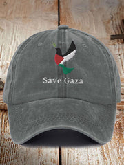 Unisex Free Peace Stop Genocide Printed Hat