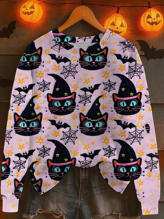 Women's Halloween Print Sweatshirt