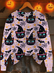 Women's Halloween Print Sweatshirt