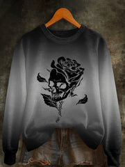 Women's Halloween Ew People Print Sweatshirt