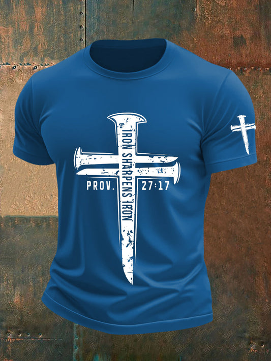 Men's Iron sharpens iron  Short Sleeve T-shirt