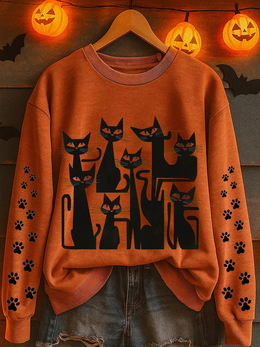 Women's Halloween Print Sweatshirt