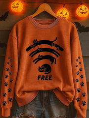 Women's Halloween Print Sweatshirt
