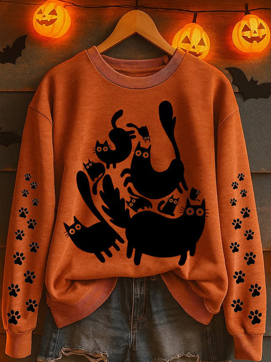 Women's Halloween Print Sweatshirt