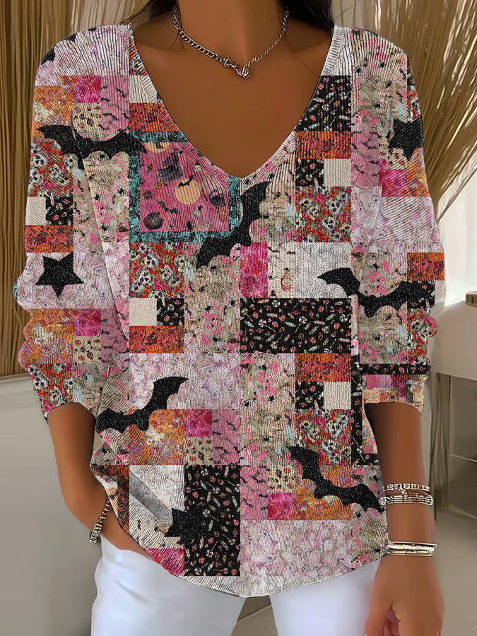 Women's Halloween Printed Casual Top
