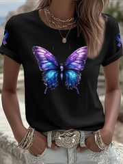 Women's Domestic violence prevention treatment Printed short-sleeved T-shirt
